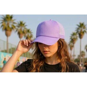 Adjustable Unisex Lavender Mesh Trucker Hat (SKU#0463)